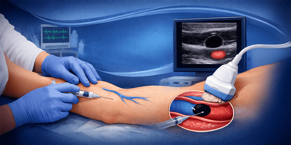 Pre-procedural assessment and sonographic identification of peripheral venous vessel